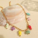 XL311 Mixed Color Ceramic Gold Necklace